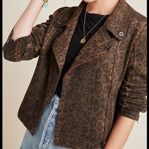 Marrakech Leopard Moro jacket anthropologie size L